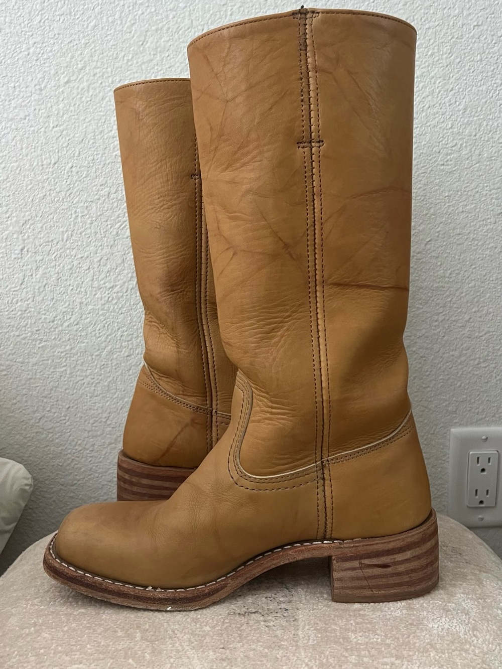 FRYE Campus 14L Boots in Banana - Picture 3 of 8